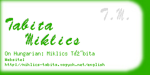 tabita miklics business card